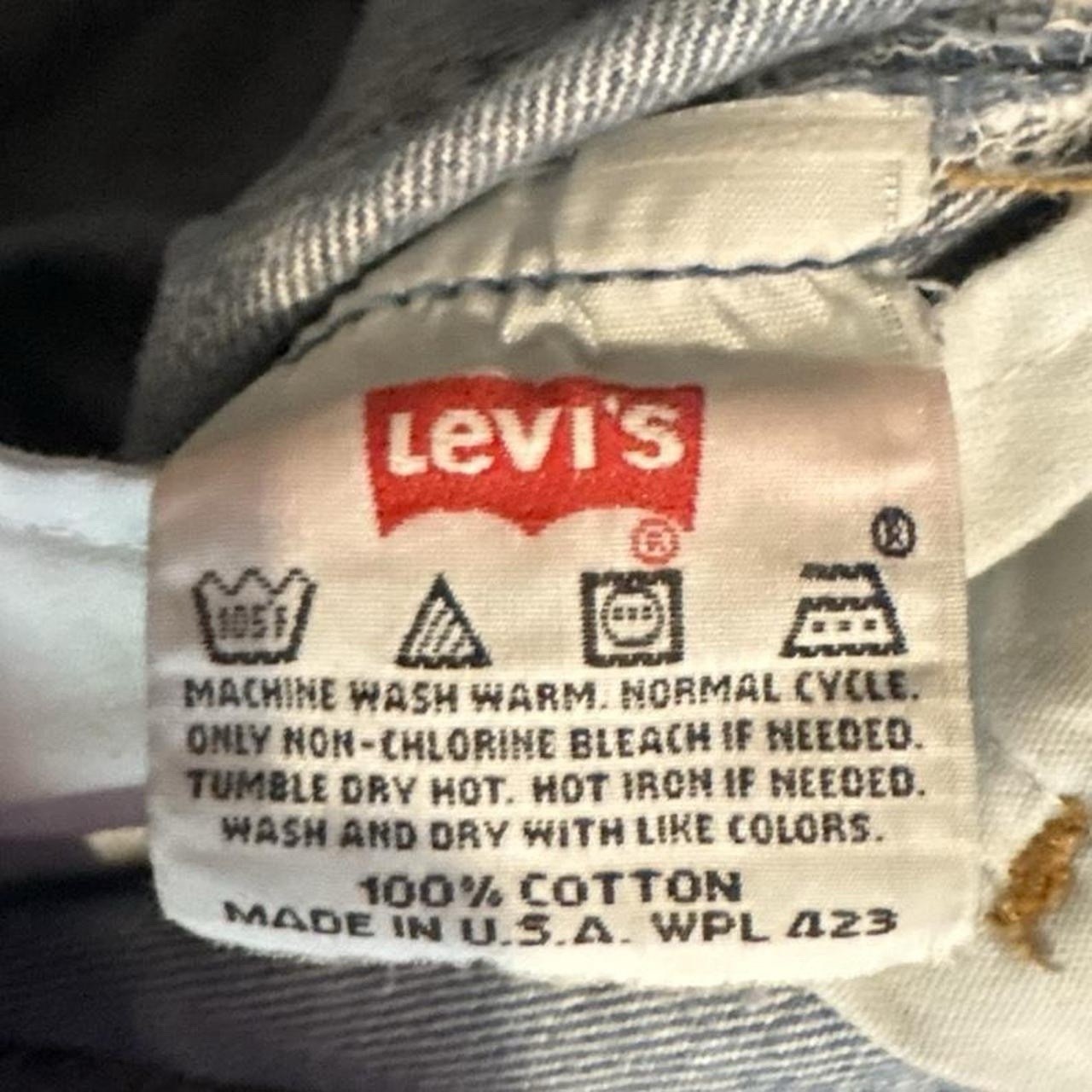 Levi’s 501xx Jeans 35×34 Vintage Made in USA Button Fly Light Wash Straight Leg