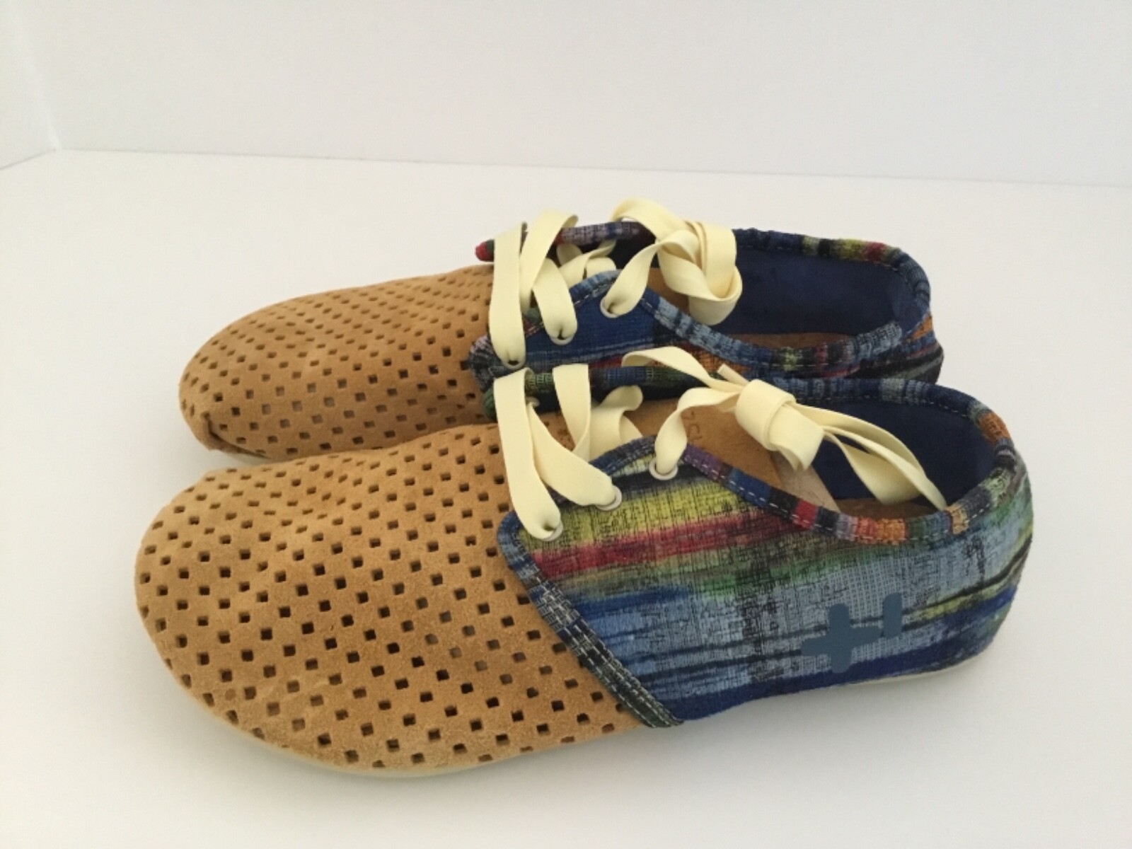 Unisex OTZ Shoes Natural Leather Cork Blue Fabric EU 40 US Size M7 W10