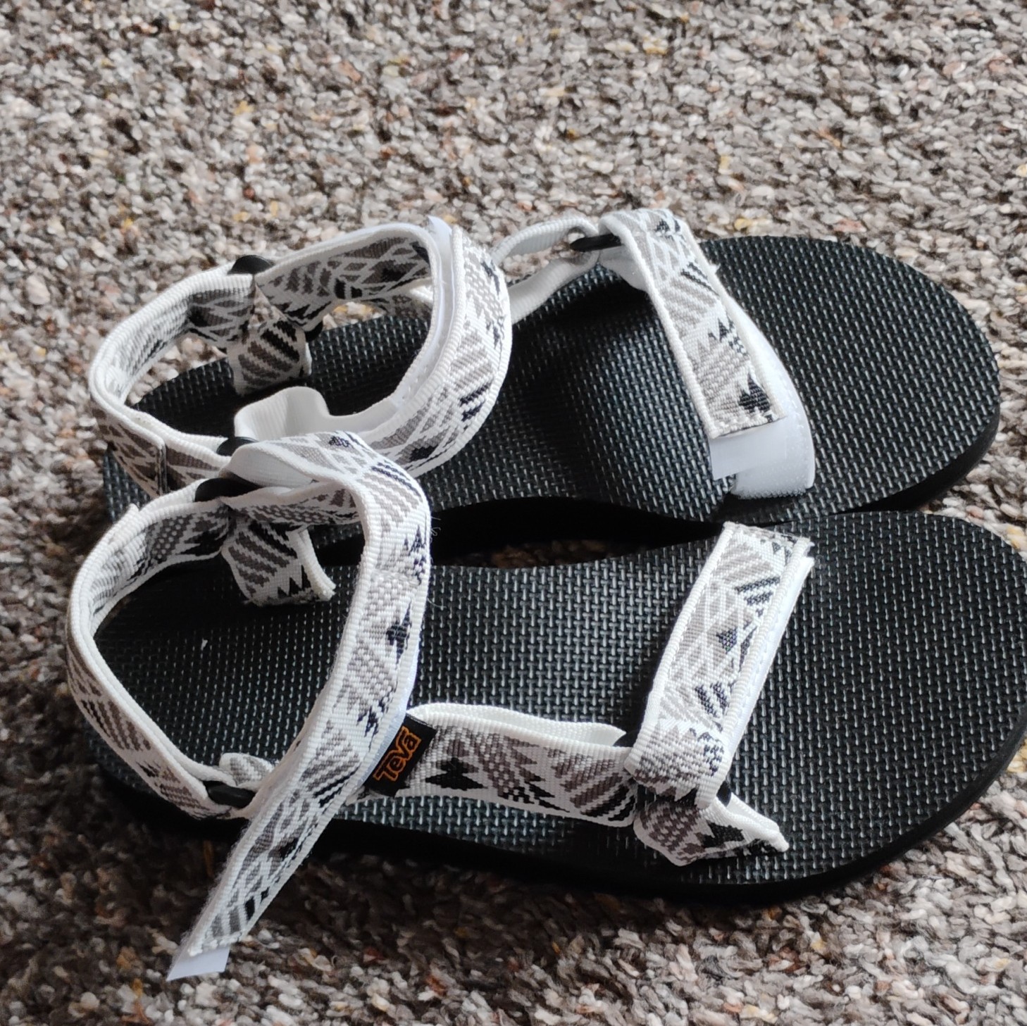 Teva Original Universal Women’s Strappy Sandals Black/White Geometric US 7 EU 38