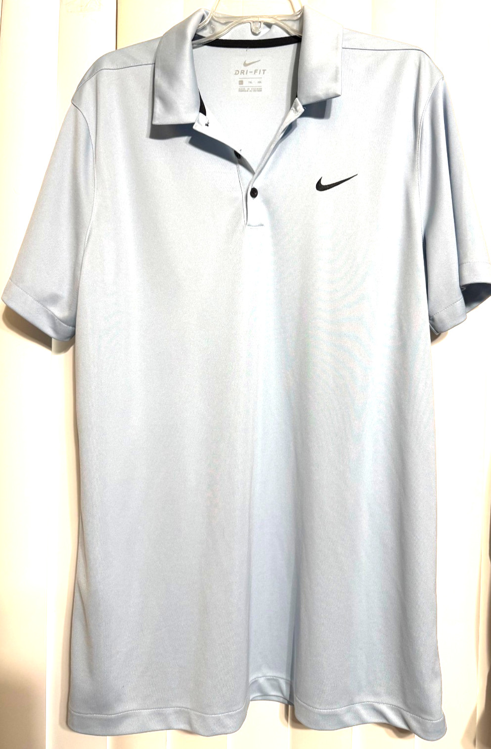 Nike Dri-Fit Size XL Blue Golf Polo Shirt Short Sleeves Excellent Condition