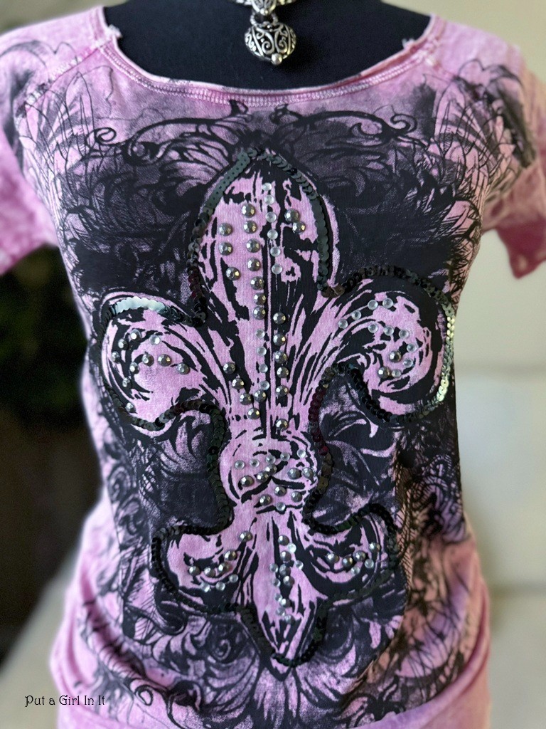 Y2K Vocal Apparel Women’s Crystal Sequin Pink Black Bling Slouch Shirt S M L XL