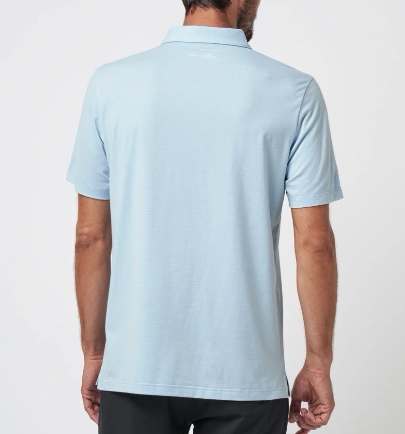 Travis Mathew Men’s The Heather Polo – Heather Dream Blue