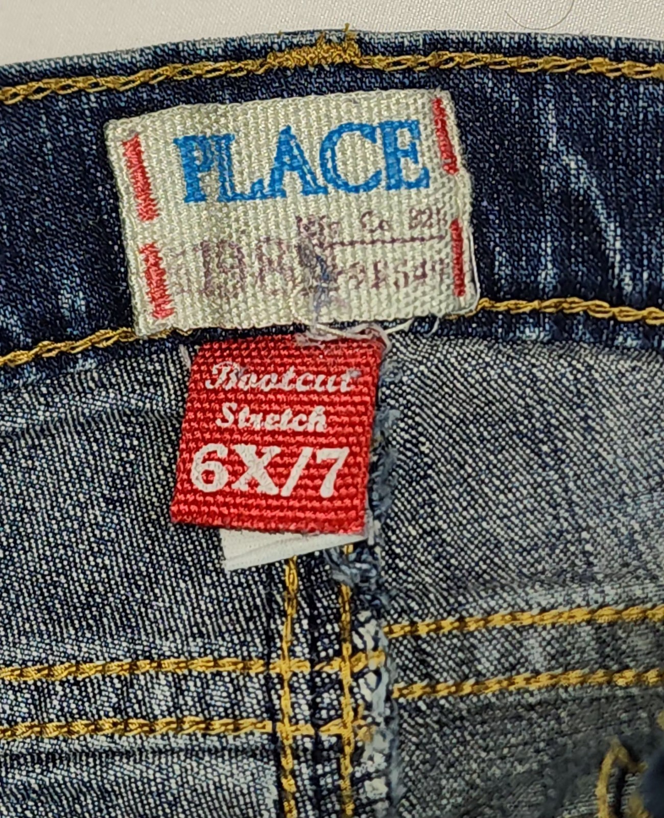 Place Girls Size 6X/7 Bootcut Stretch Denim Blue Jeans Play School