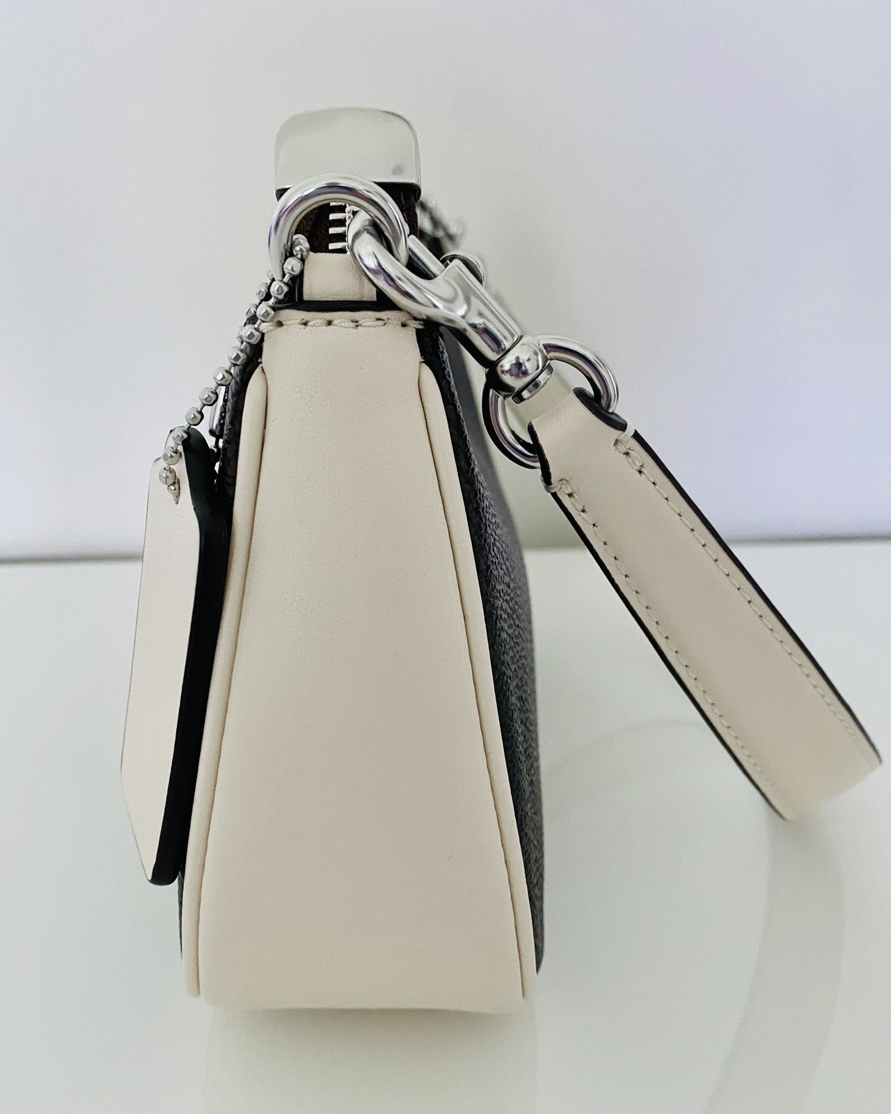 Coach Teri Mini Crossbody Leather Bag, Signature Canvas Coach Graphic, Worn Once