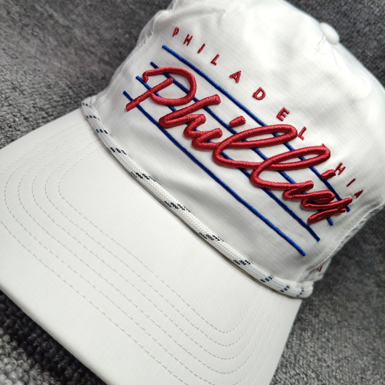’47 Brand Philadelphia Phillies Rope Snapback Hat White Retro MLB Cap