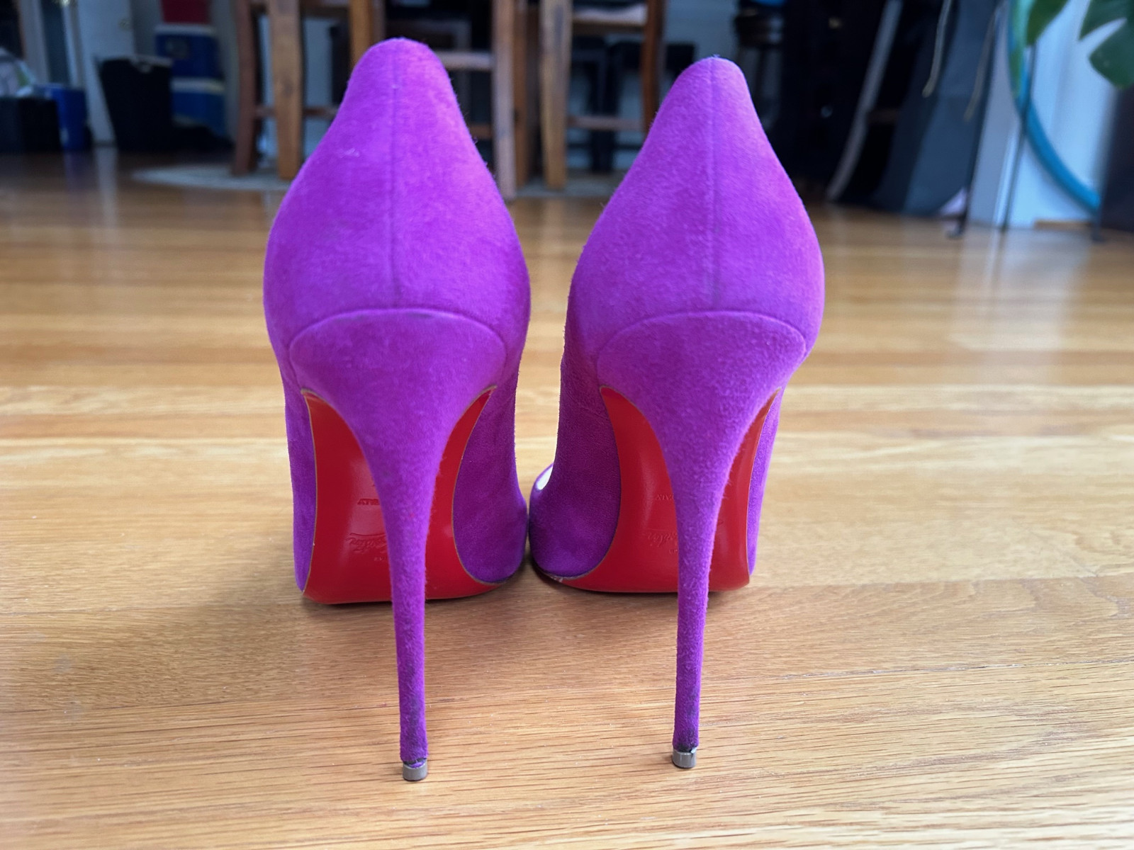 CHRISTIAN LOUBOUTIN Purple So Kate 120mm Suede Pumps SZ 9.5 39.5 Good &Box &Bag