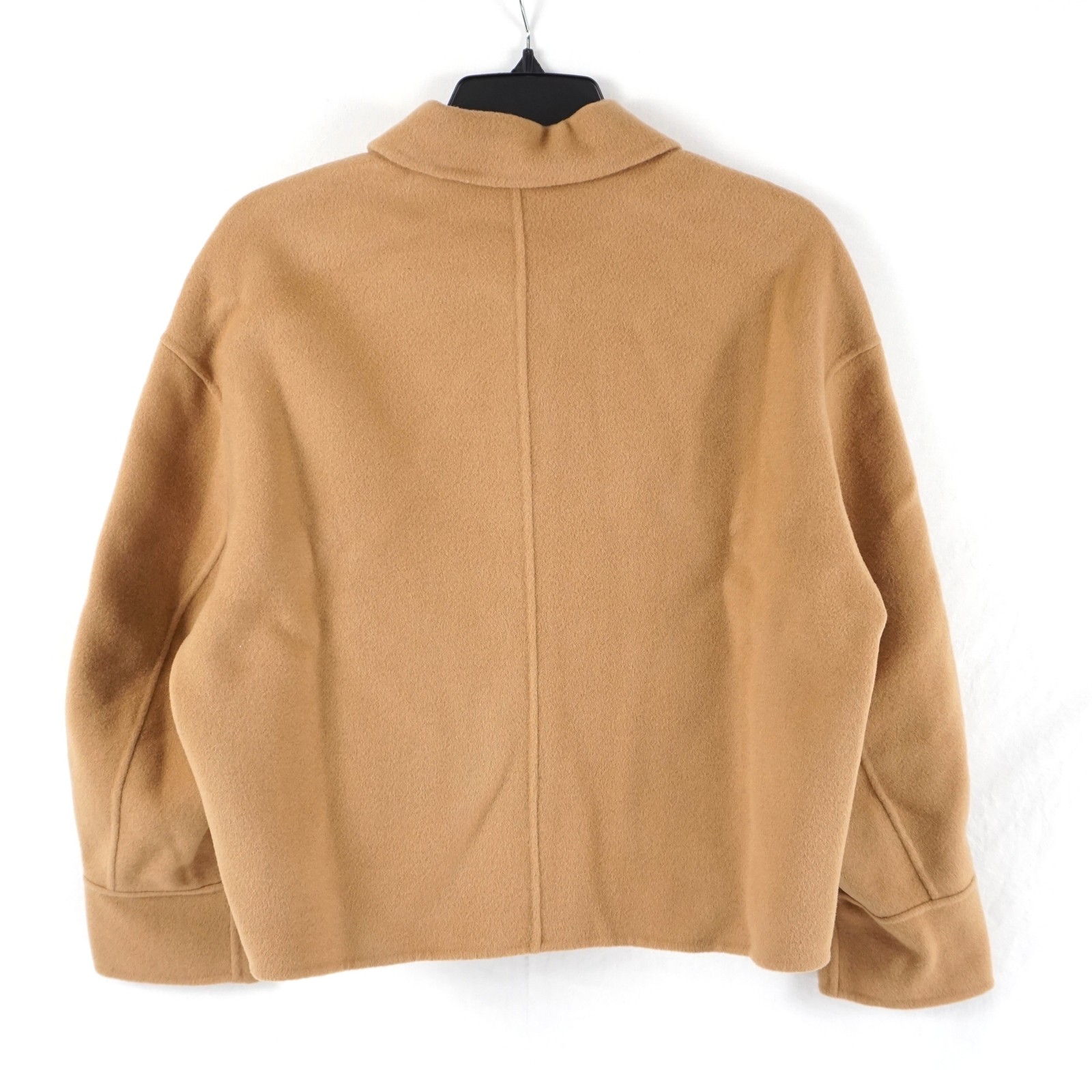 Sezane Mia Wool Blend Collared Jacket In Light Camel – Women’s Size US 2
