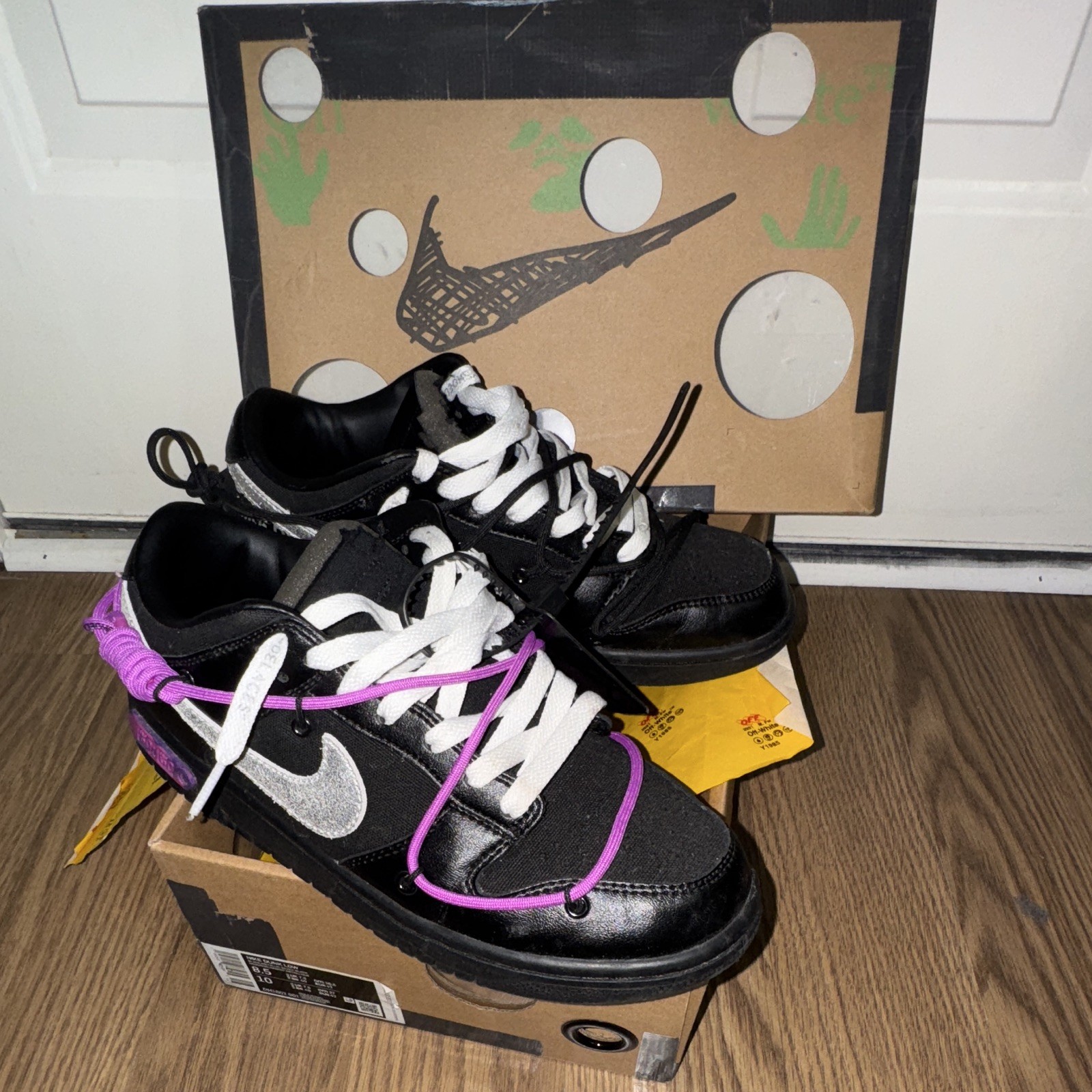 Nike Off-White x Dunk Low Size 8.5 Lot of 50/50 used