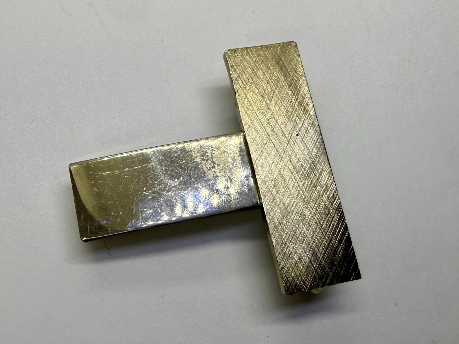 Cross Bar Metal Letter T Shaped Figural Cutout Unique Gold Color Belt Buckle