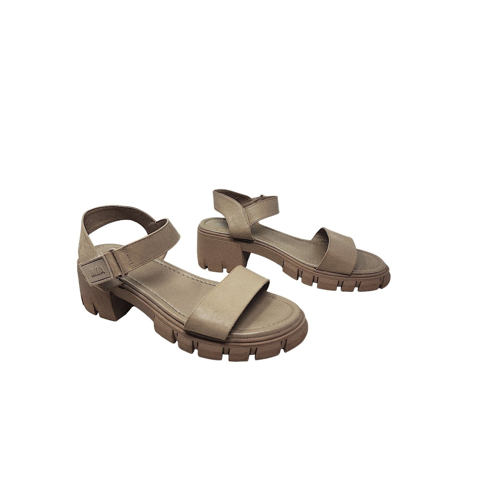 MIA Sandals 10 Wom Skyler Taupe Chunky Lug Sole Platform Block Heel Y2K Festival