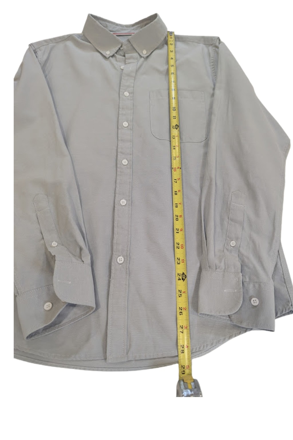 Oxford Men’s Button Down Shirt Gray Cloth Preppy Classic Minimalist Office