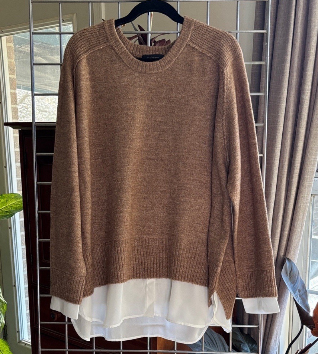 Karen Kane Layered Crew Neck Sweater – Women’s Plus 2X