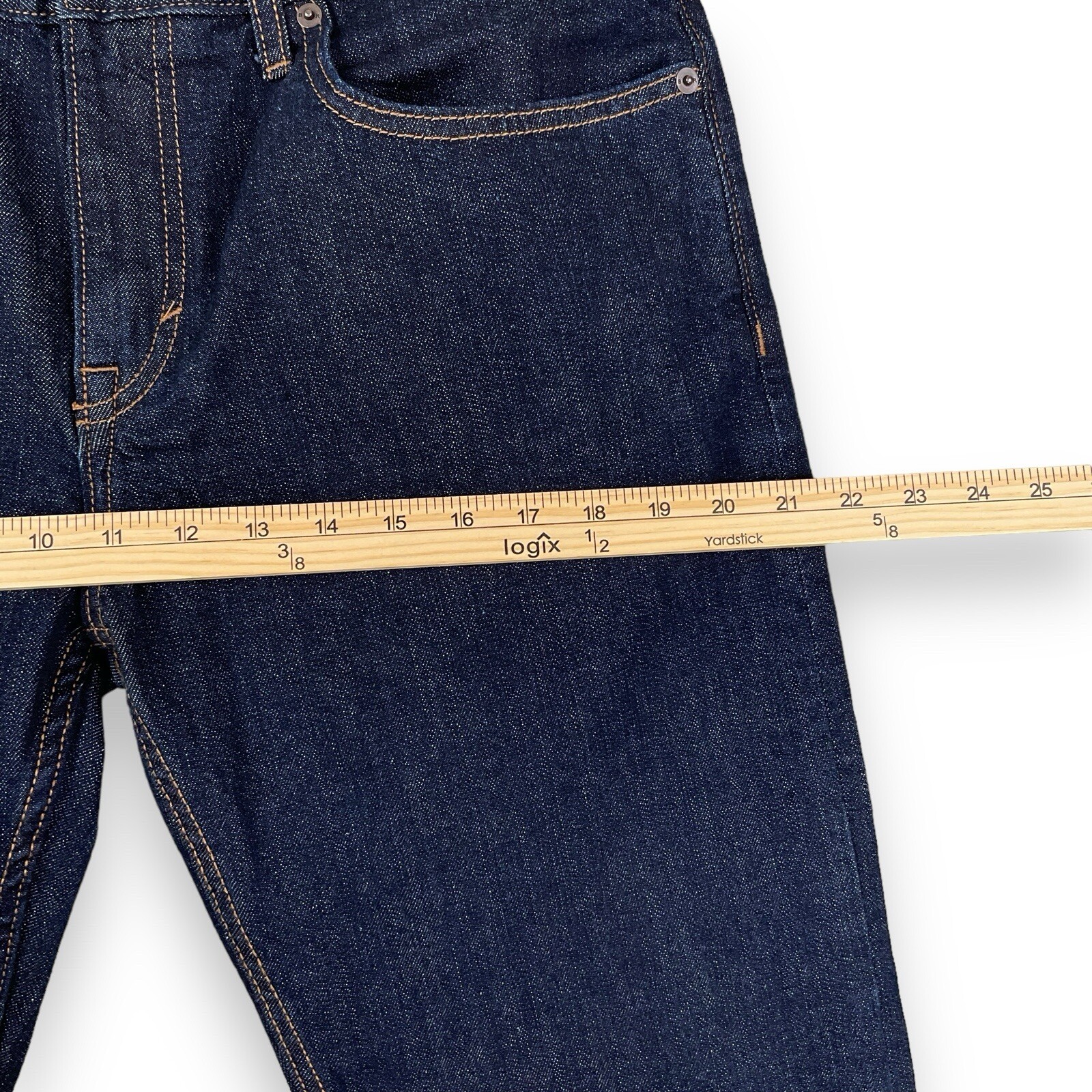 Banana Republic Jeans Men 33×30 (ACTUAL 34×27.5) Dark Blue Straight Fit Denim