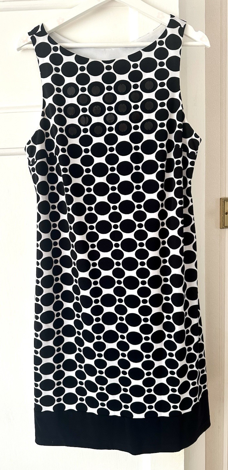Joseph Ripoff Polka Dot Black & White Dress Size 16