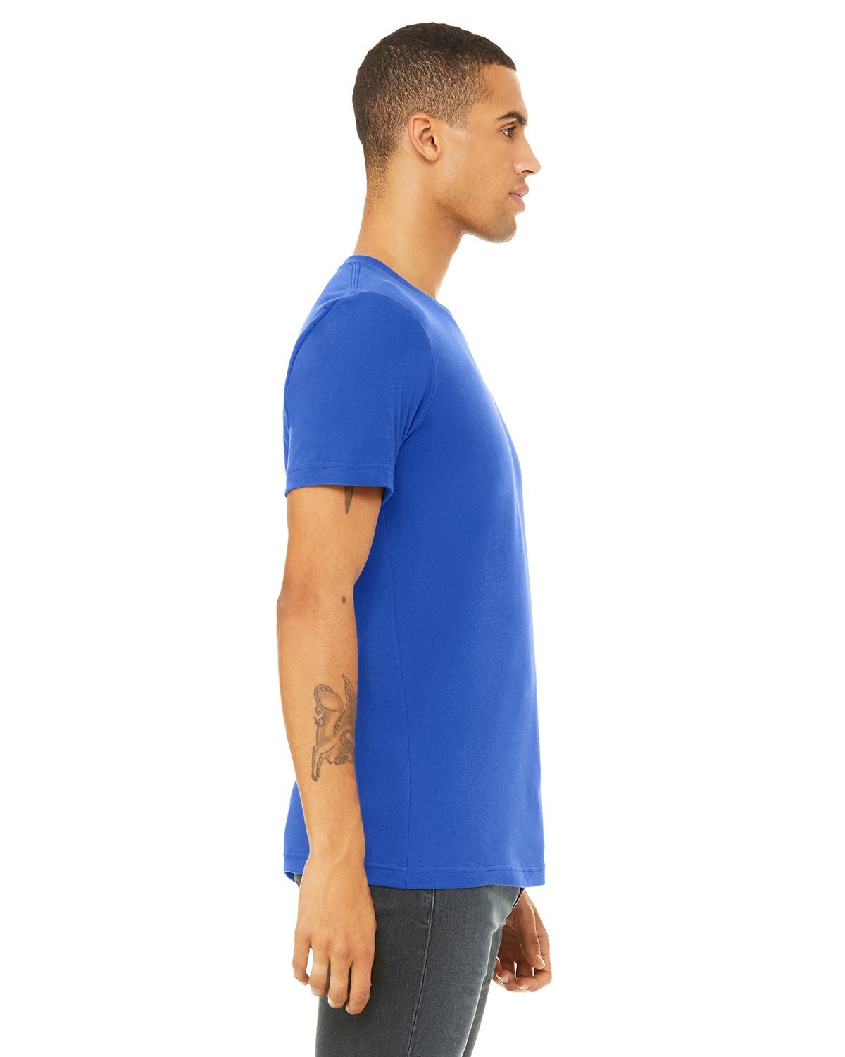 Bella + Canvas 3001C Medium True Royal Cotton Jersey Tee Unisex Blue Tshirt