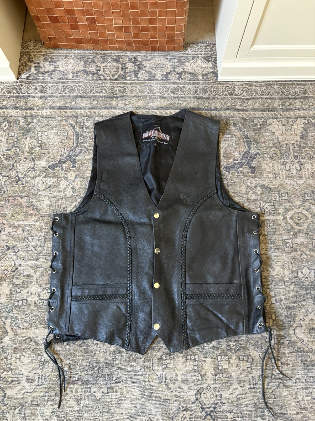 Leather Vest – Arizona Biker Leathers – Size Small