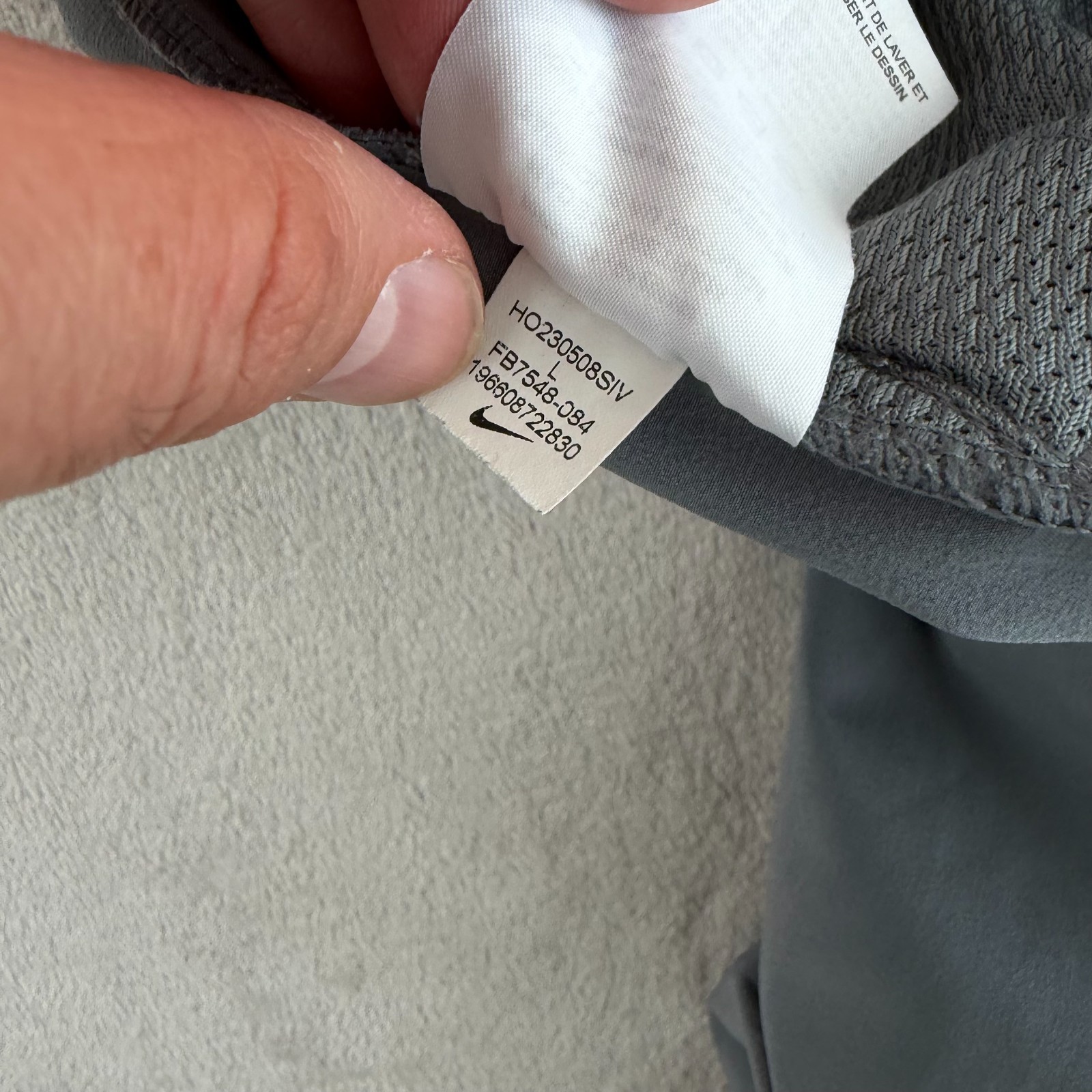 Nike Unlimited Versatile Pants Men Large Grey Dri-FIT Zippered Cuffs Performance
