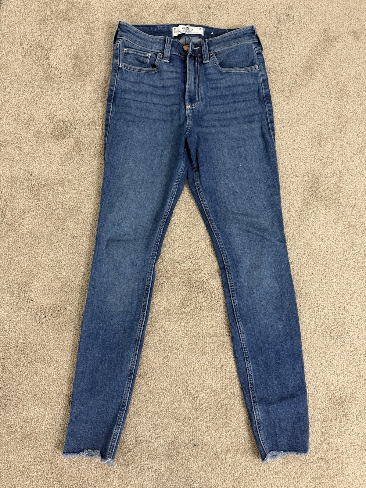 Hollister High-Rise Skinny Jeans Medium Wash Blue Stretch 5-Pocket Size 26S