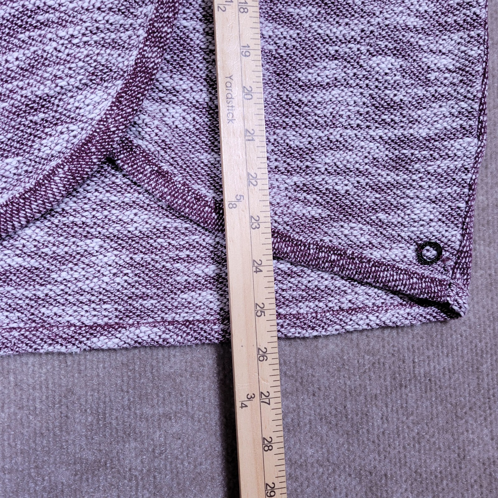 CALVIN KLEIN PERFORMANCE Sweater Women Small Woven Burgundy Cowl Neck Athleisure