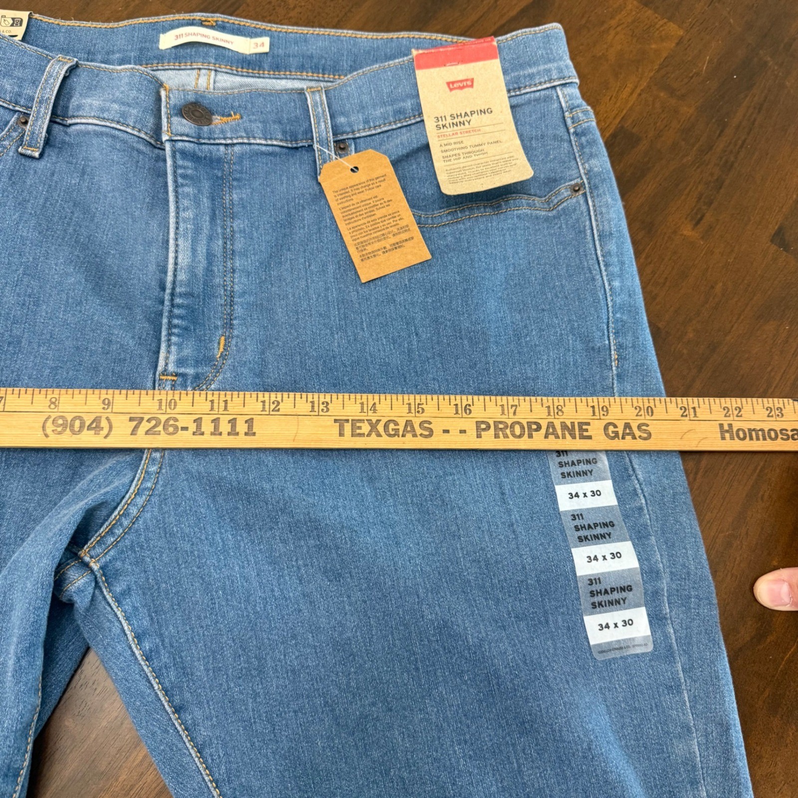 Levis 311 Shaping Skinny Jeans Blue Mid Rise Stellar Stretch 34 (36×30)