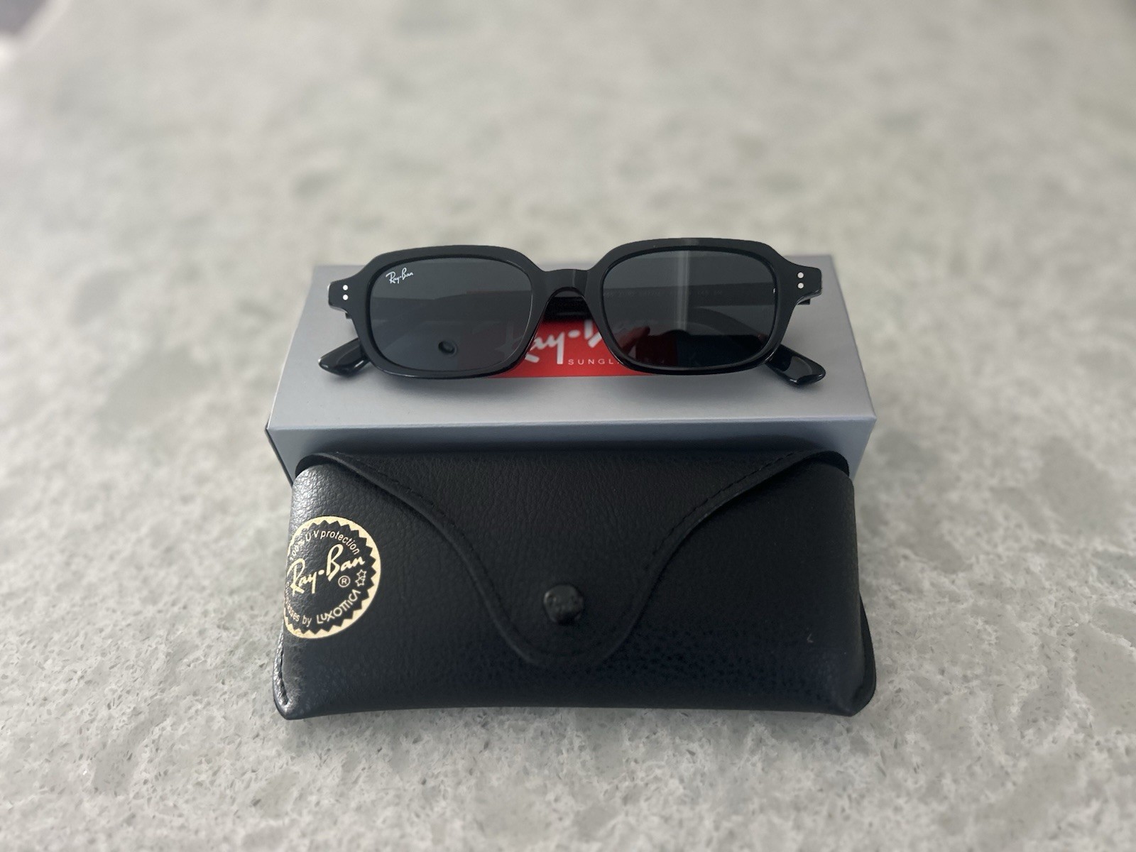 NEW RAY-BAN RB4455 ZURI BIO-BASED 51mm BLACK FRAME GRAY LENS