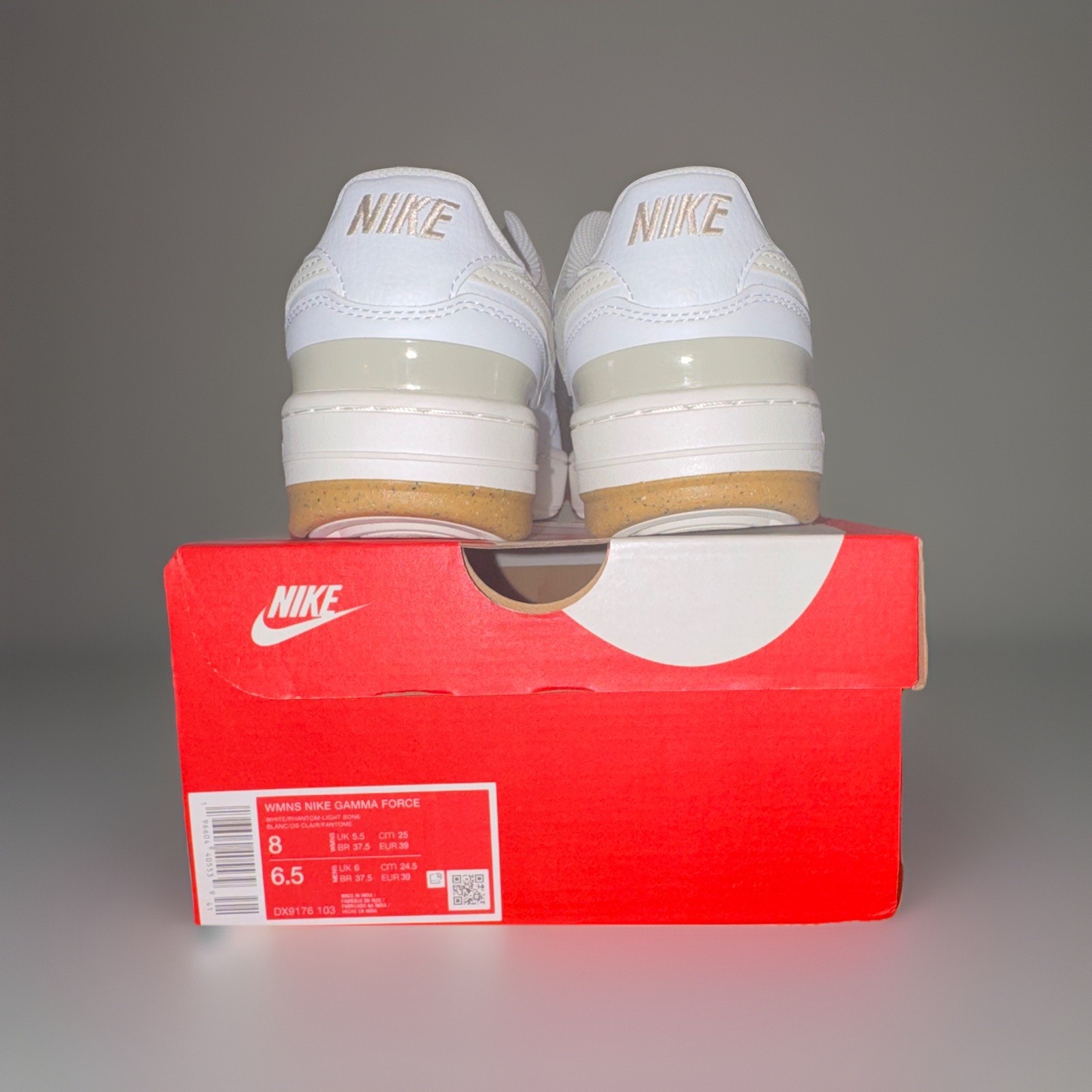 Nike Gamma Force White Phantom Women’s Leather Low-Top Sneakers DX9176-103
