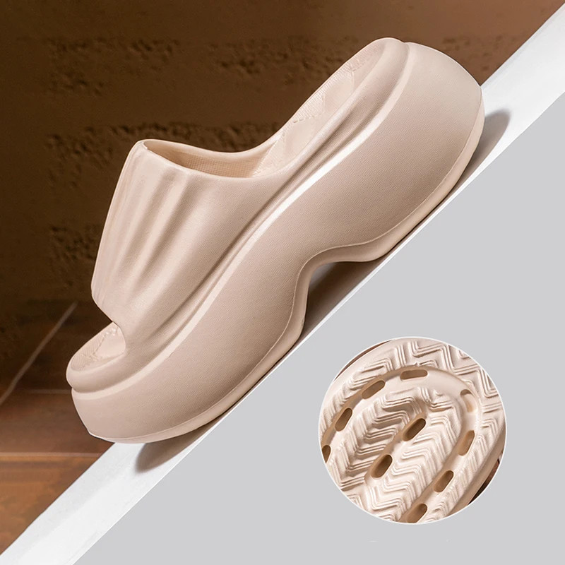 Chunky Platform Wedges Slippers Women 2025 Summer Indoor Outdoor Thick Bottom Sa