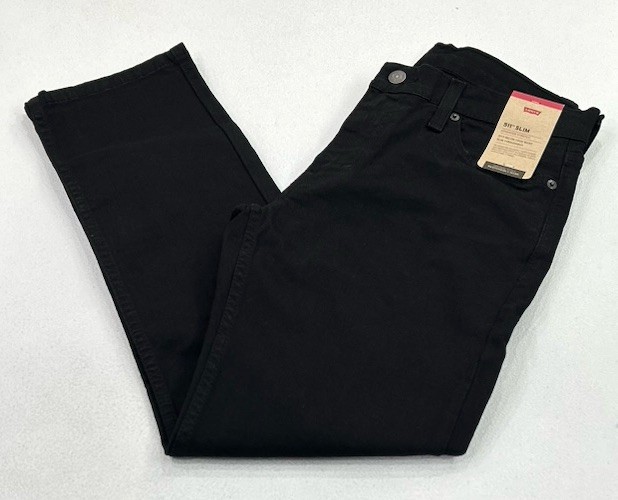 Levi’s 511 Men’s Slim Fit Stretch Sits Below Waist Jeans, Black, Size 30×29