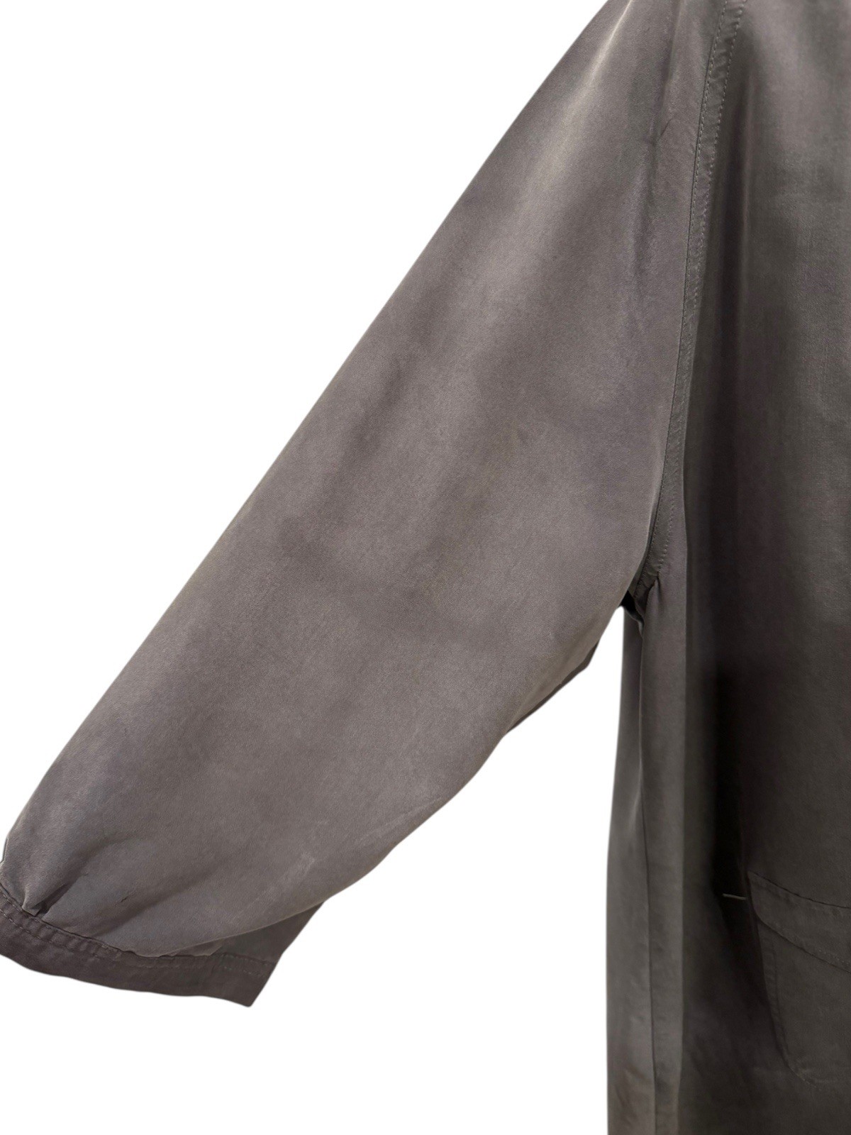 Coldwater Creek Womens Tunic Top 2X Gray V-Neck 3/4 Sleeve Front Pockets Soft