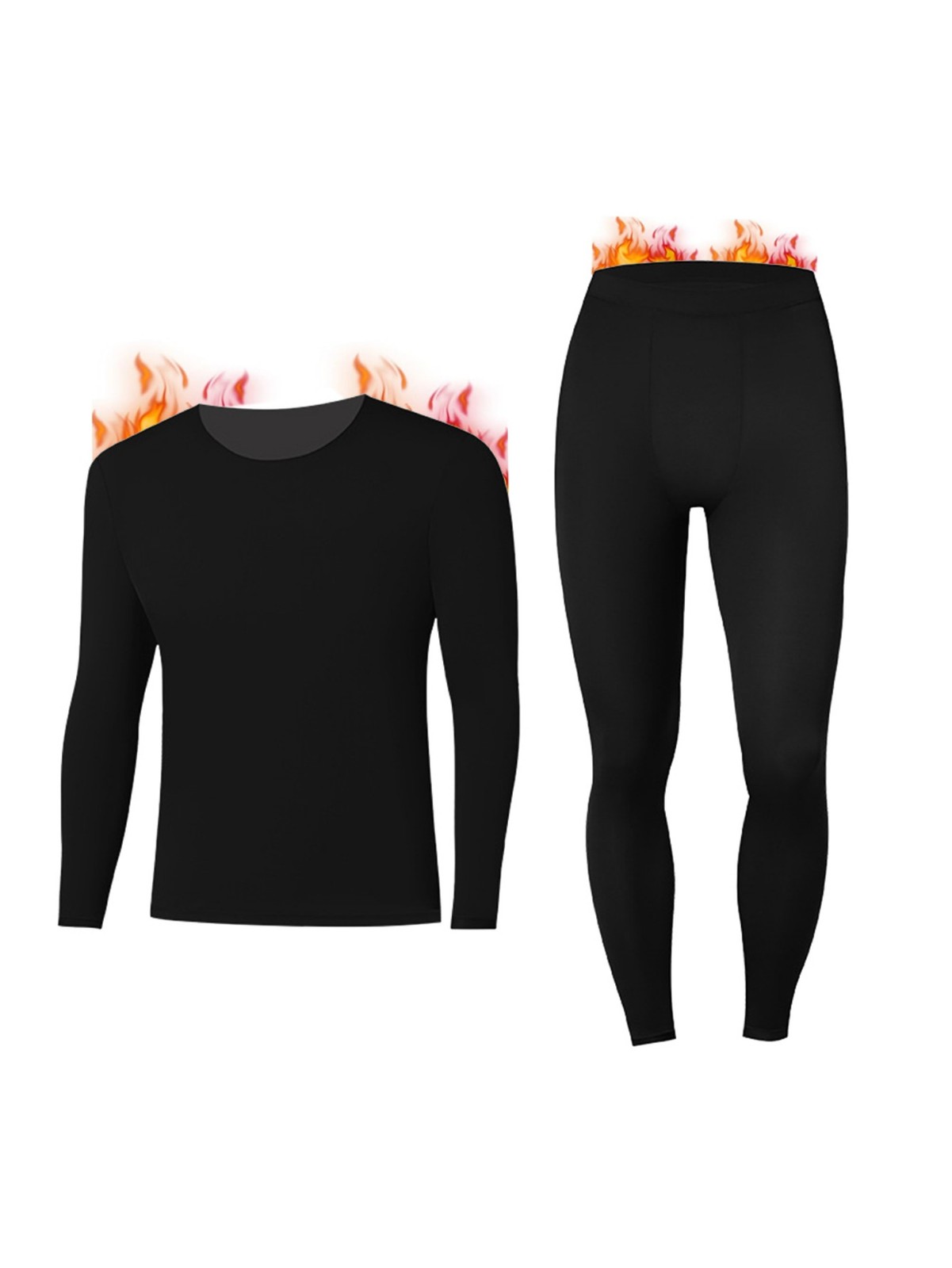 Thermal Underwear for Men Long Johns Fleece Lined Base Layer Set Lightweight USA