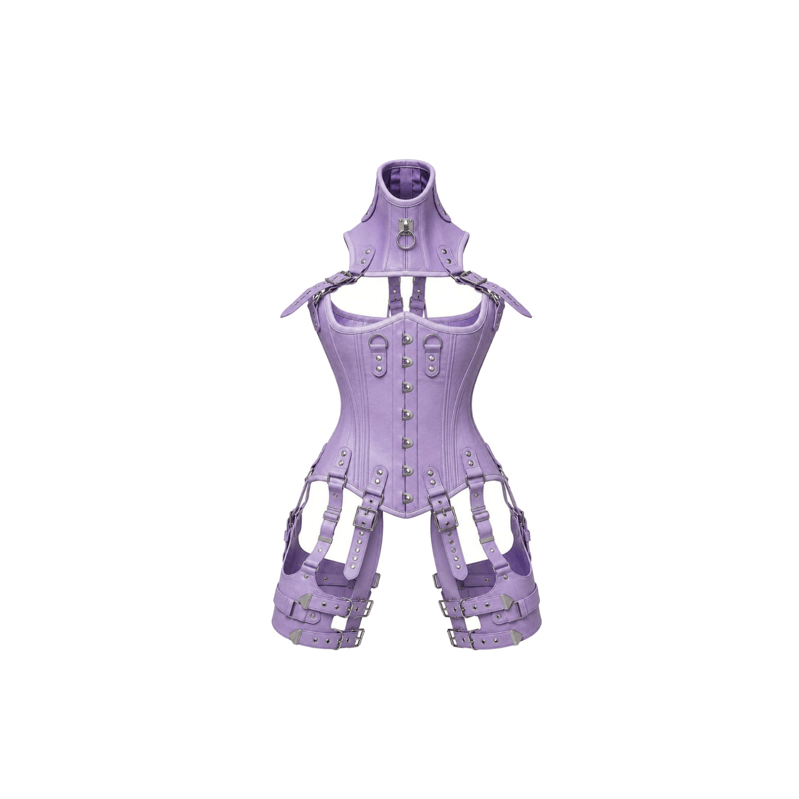 Leather Overbust Corset | Steel Boned Lace-Up