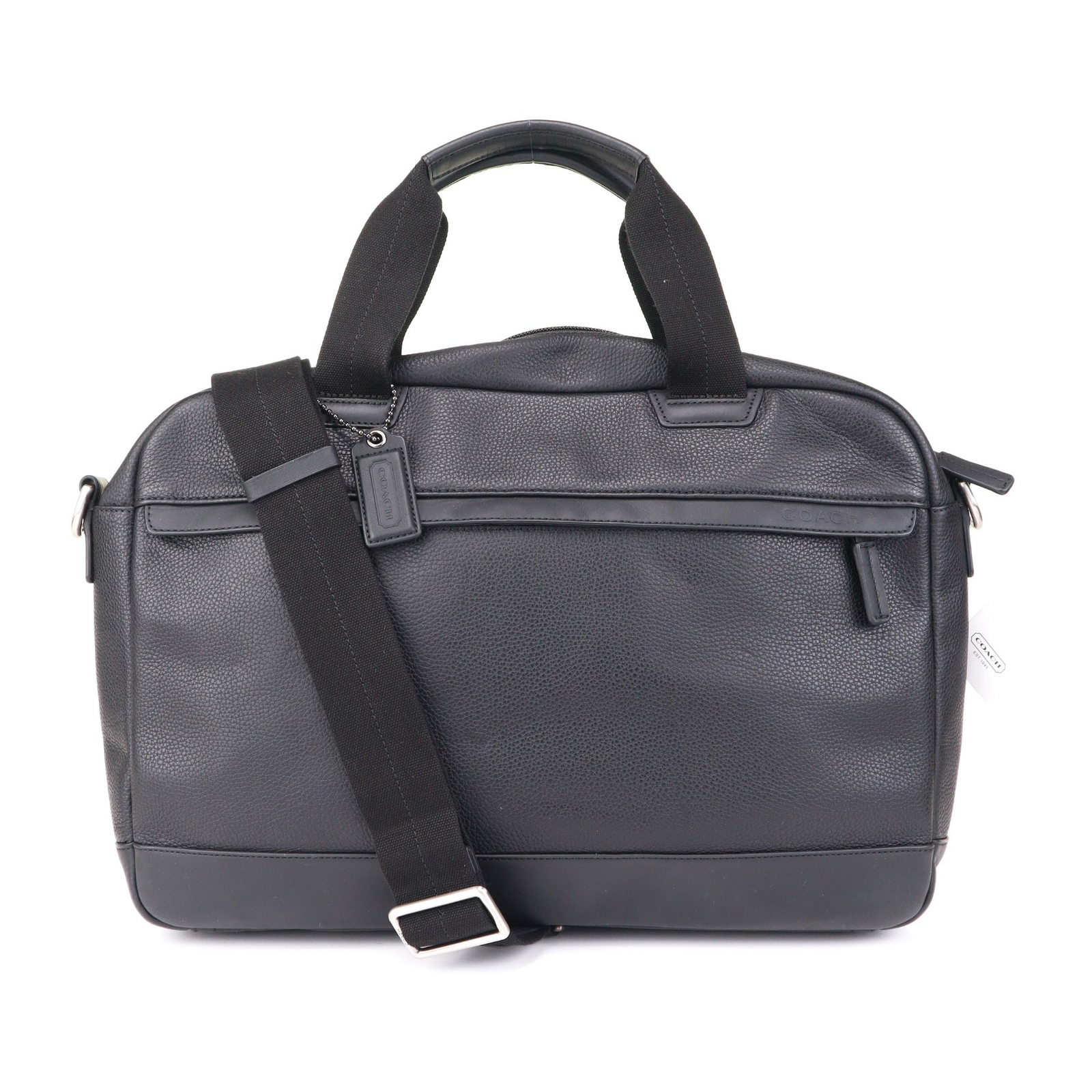 Coach Camden Leather Zip Top Briefcase 70927 Black