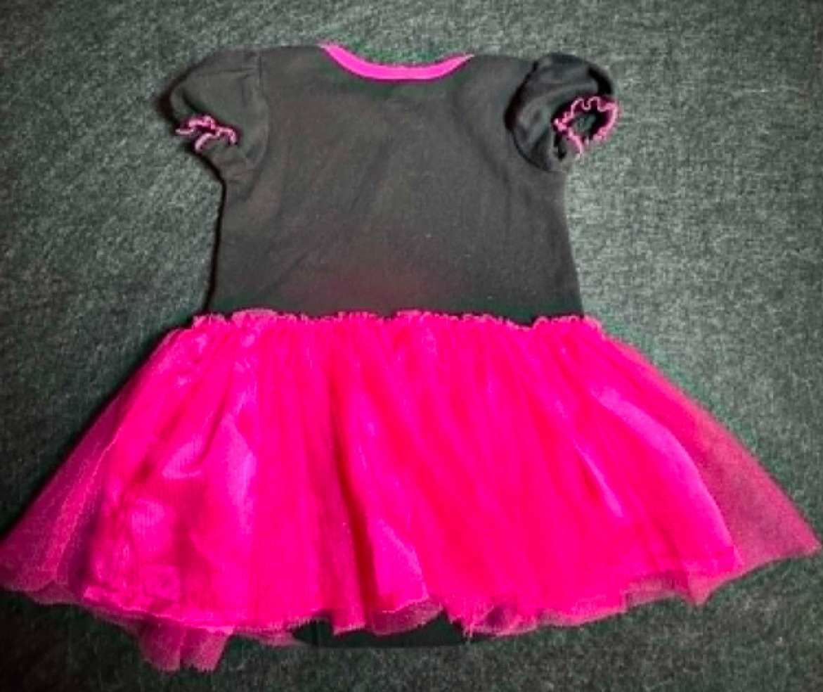 Batman Baby Girls 6-9M Tutu Bodysuit Dress Pink Black DC Comics Batgirl