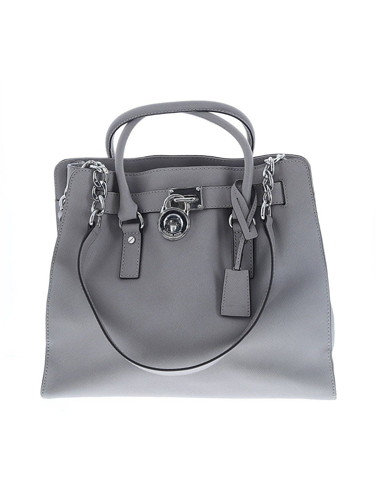 Michael Kors Hamilton Large Gray Satchel Handbag Brand New