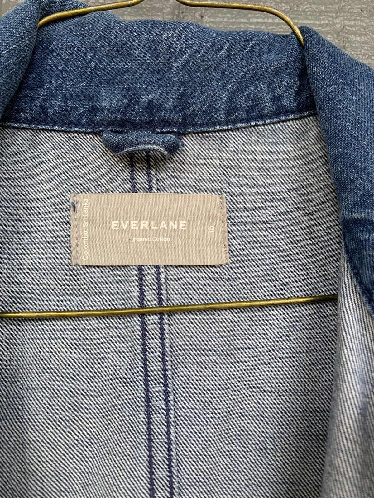 Everlane Women’s Supersoft Denim Jean Coverall Zip Front Short Sleeve Blue