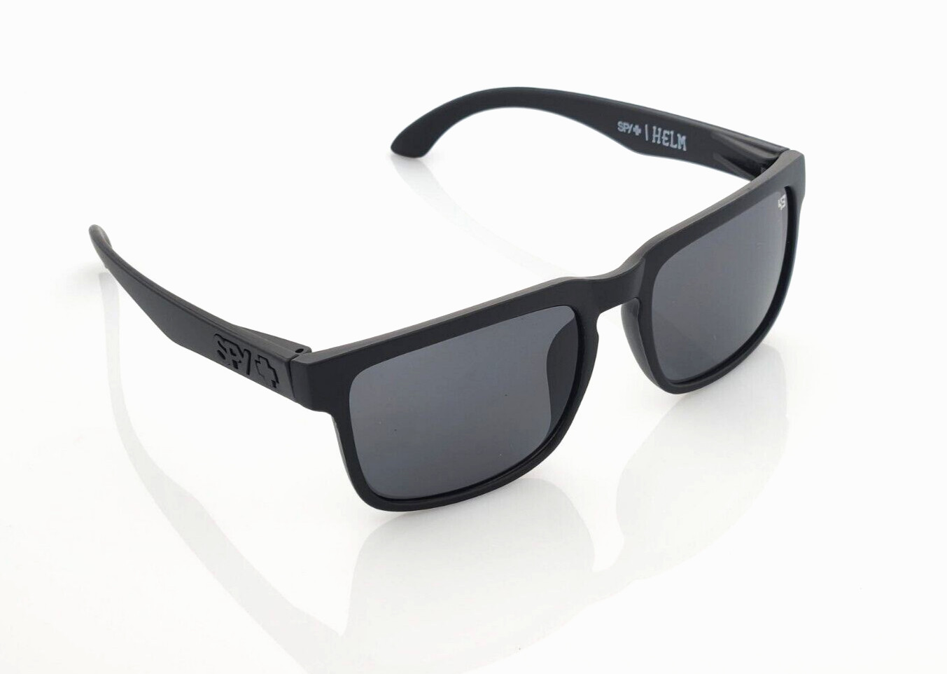 Blackout Spy Helm Promo Sunglasses Matte Black Dark Smoke Lens Black Logo S8