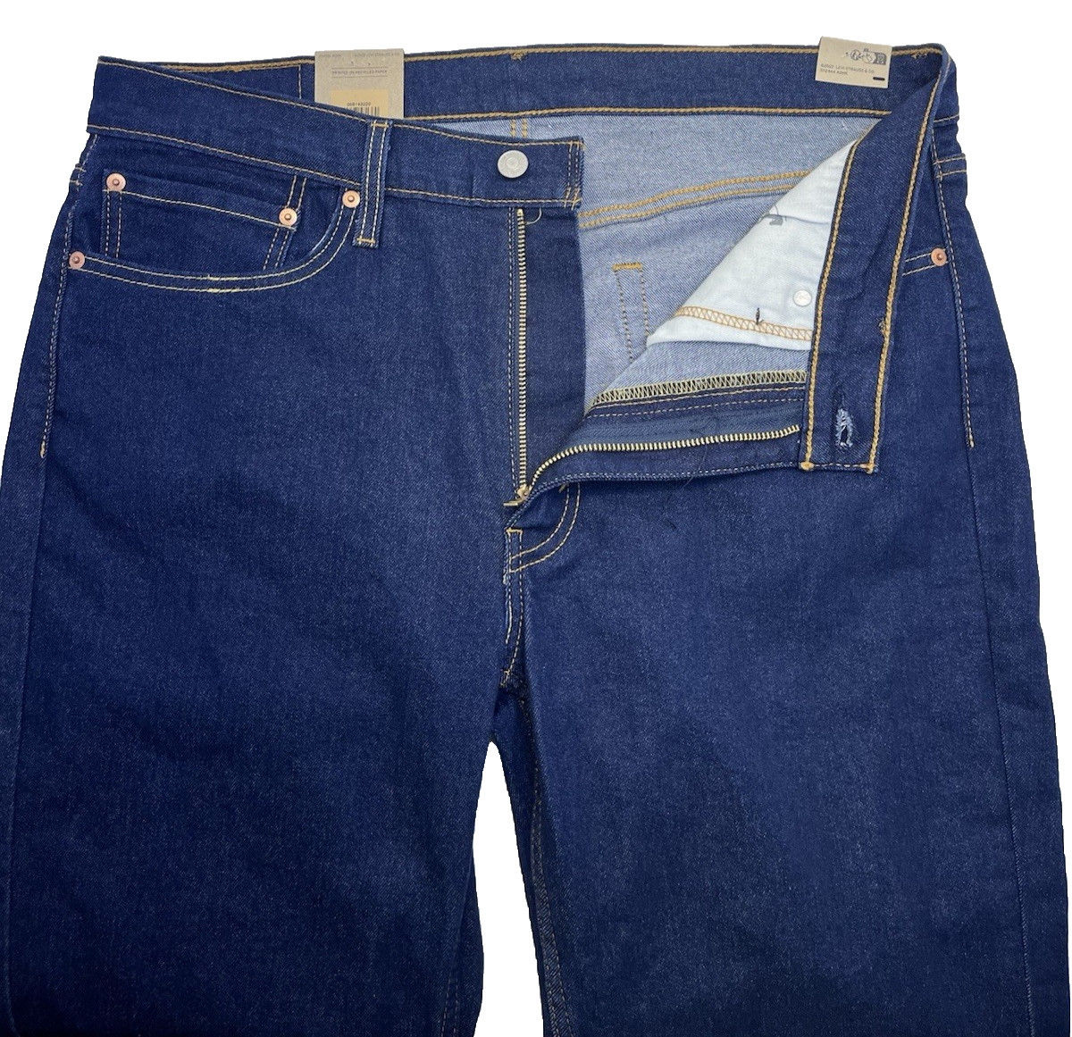 New LEVI’S 514 Men’s 36 x 30 Straight Fit 5-Pocket Dark Blue Jeans