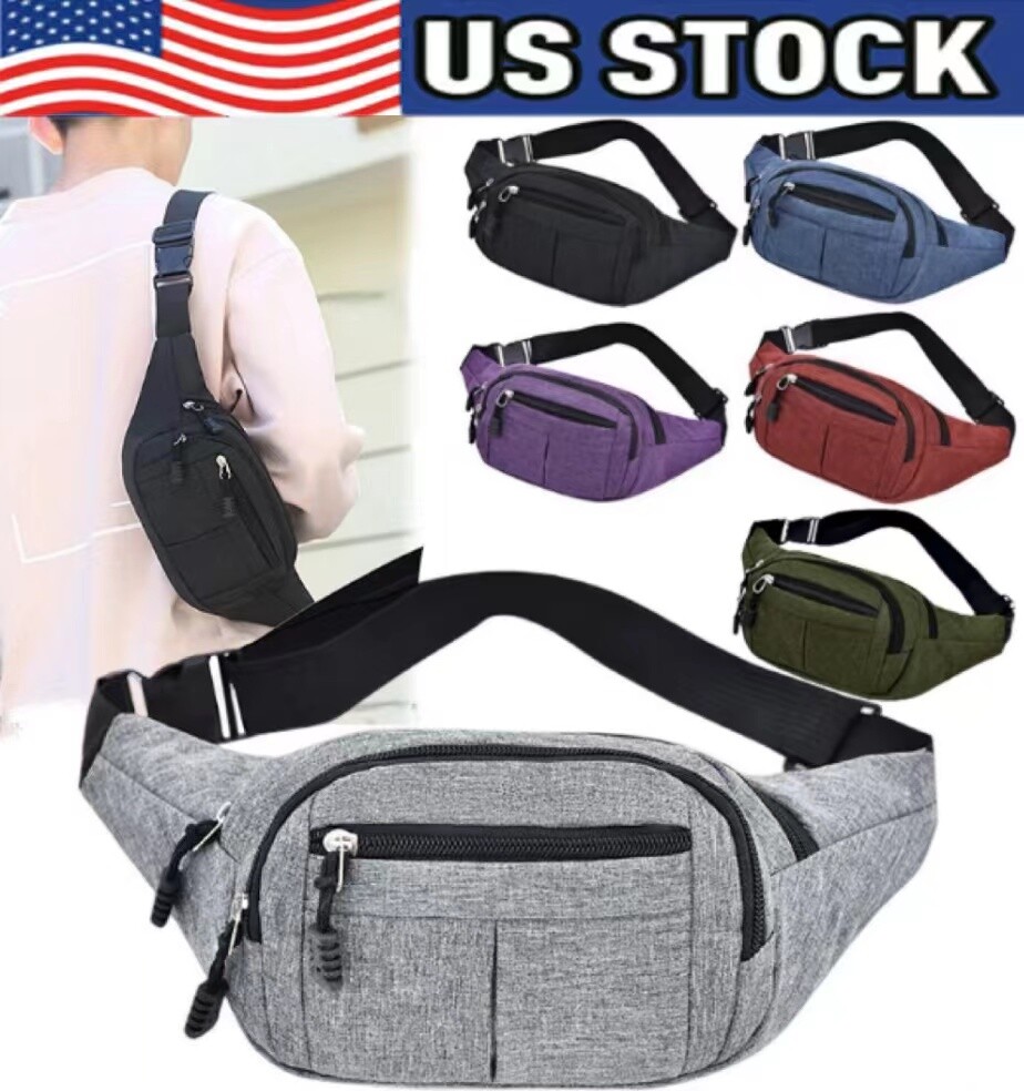 NEW Fanny Pack Waist Bag Men Women Shoulder Hip Belt Bum Sport Travel Waterproof