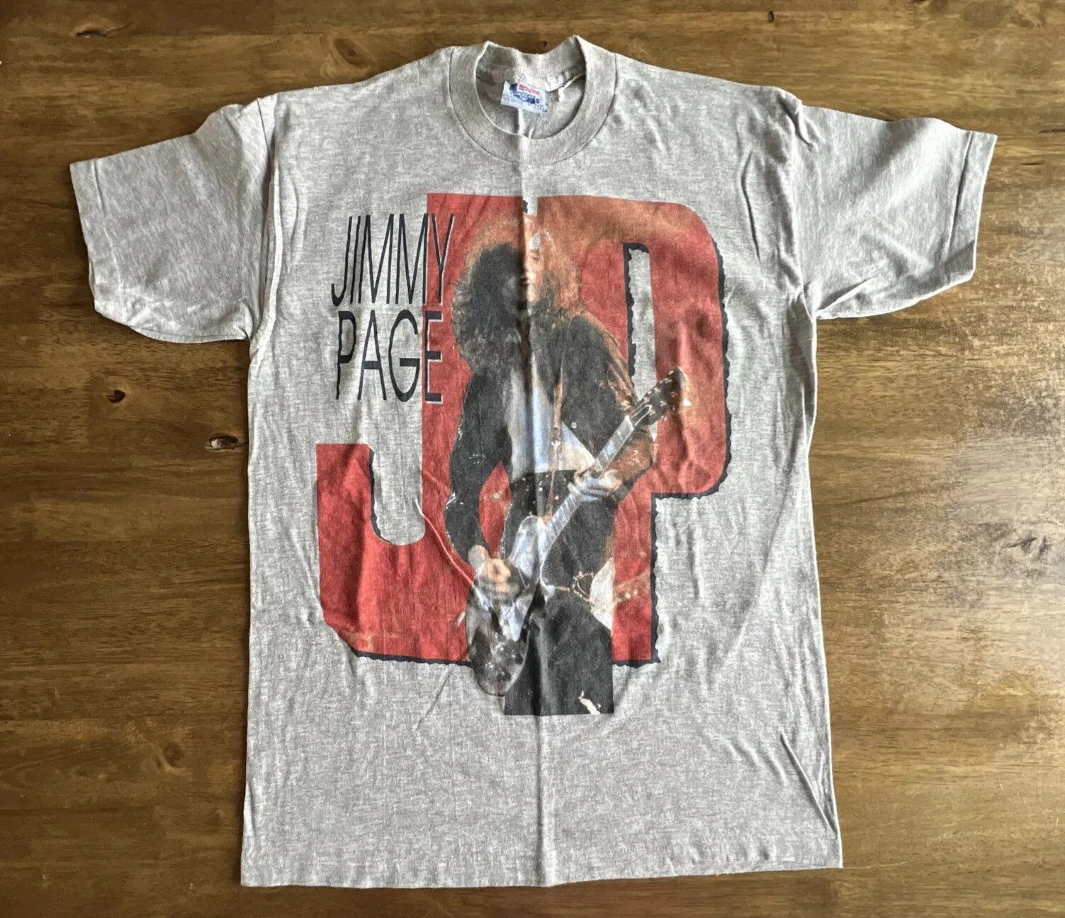 Vintage 1988 Jimmy Page Led Zeppelin Rock Band Shirt Reprint AN47015