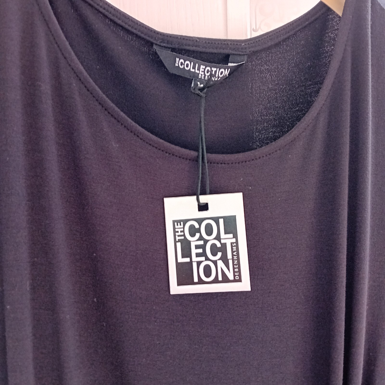 Debenhams The Collection Ladies Black Jersey Ruched Top Uk 14 BNWT