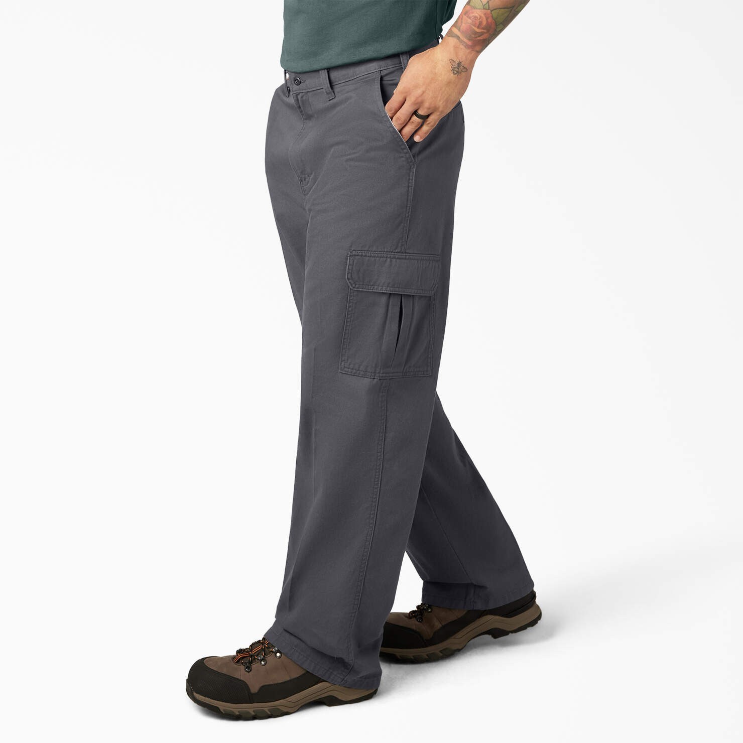 Dickies Men’s Loose-fit Cargo Work Pant Style 2321, Charcoal