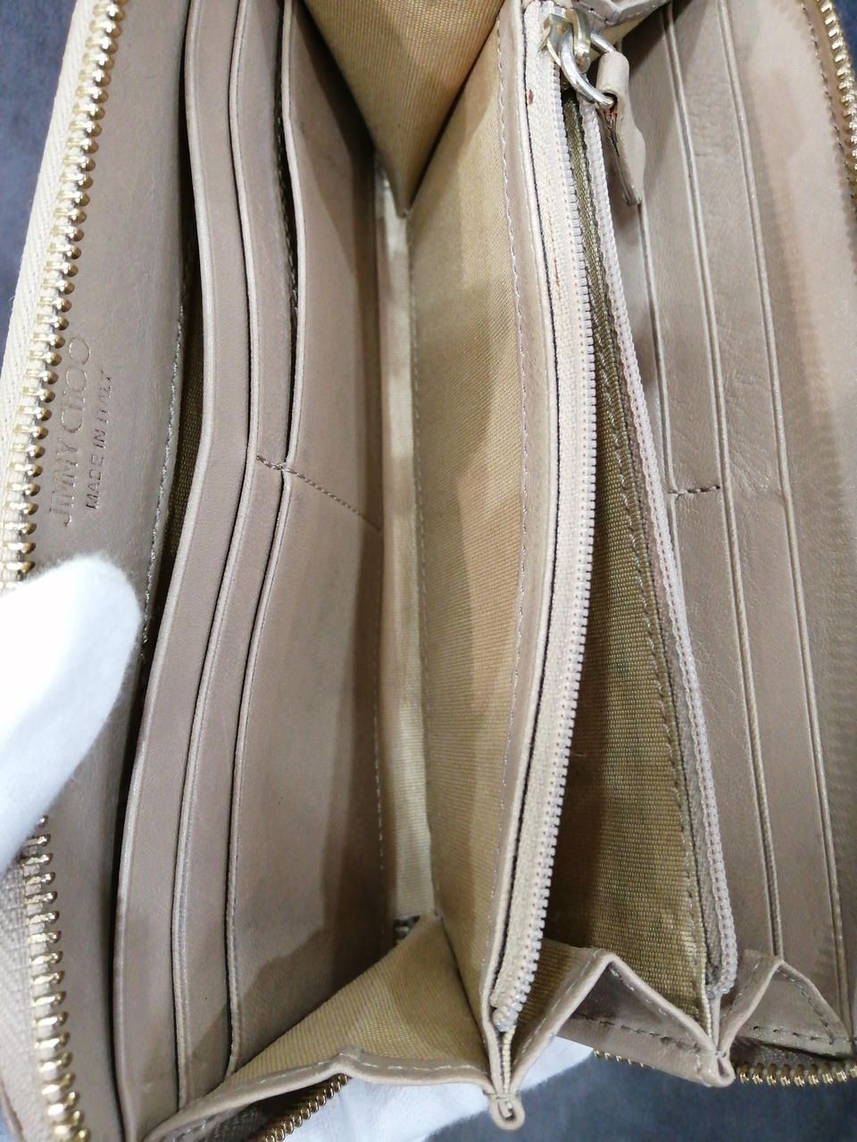 Jimmy Choo Studded Round Zipper Long Wallet Used