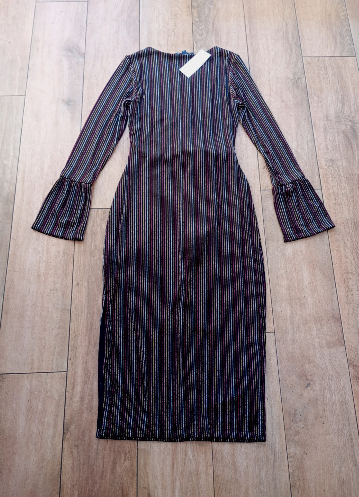 NEW&TAGS FRENCH CONNECTION dress SIZE S 8 10 metallic multicolour stripe RRP £95