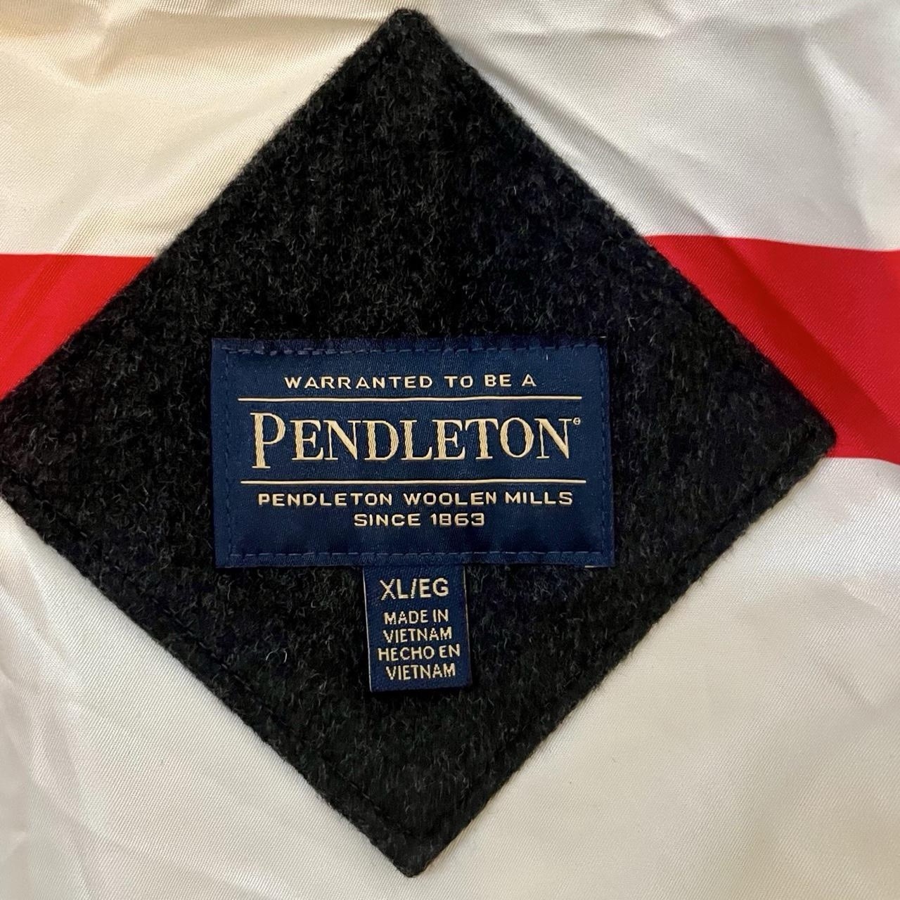 Pendleton Campbell Cascade Wool Glacier Striped Peacoat Jacket Charcoal XL NWT