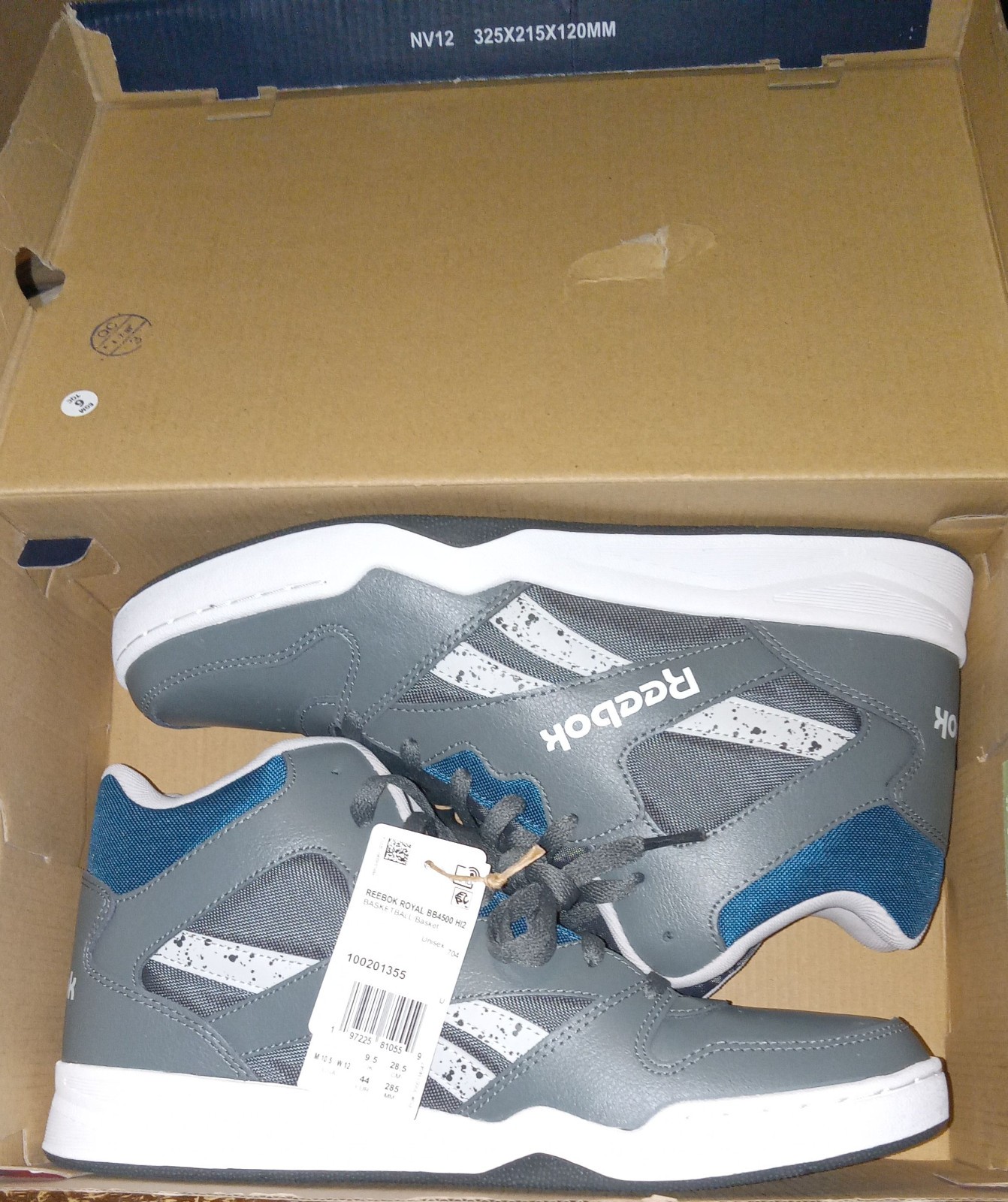 Reebok Royal BB4500 HI2 High Tops Gray Blue Unisex Size 10.5 M 12 W