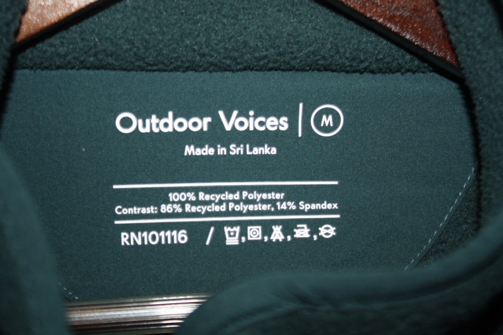 OUTER VOICES Snap Fleece Mens Medium Green Sweatshirt Jacket 100% Recycled Poly