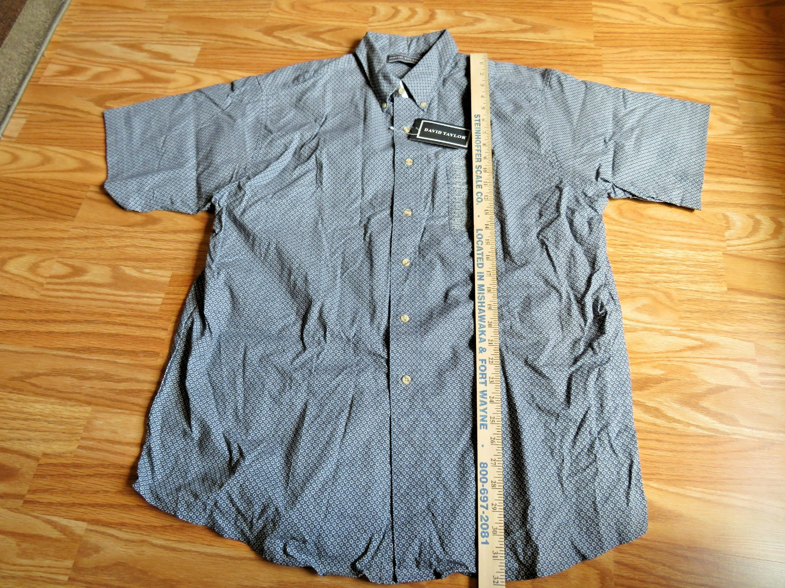 David Taylor Men’s Shirt, Large, Shades of Blue