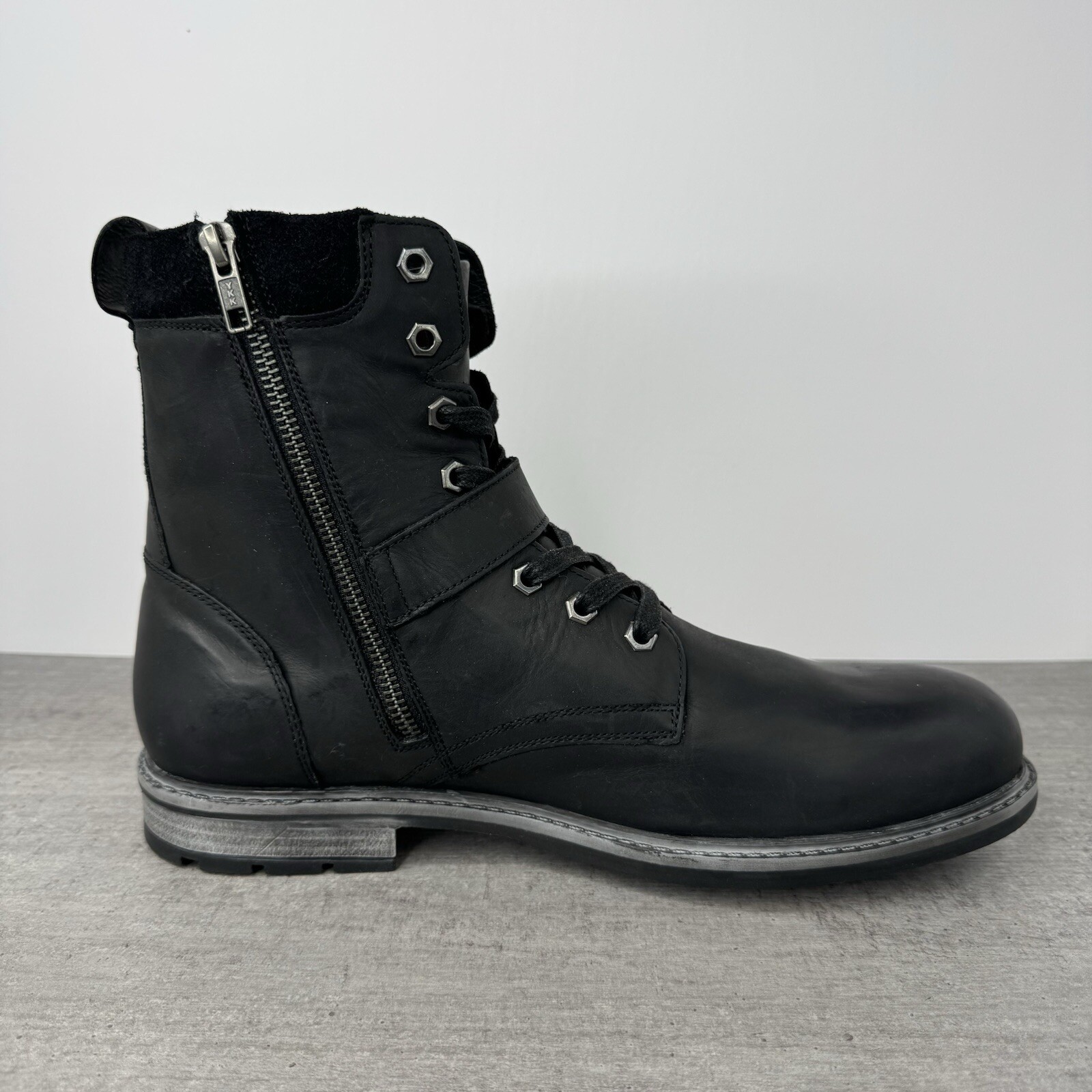 Harley-Davidson Hicklyn Strap 6.75″ Black Motorcycle Boot D96276 Men’s Size 11.5