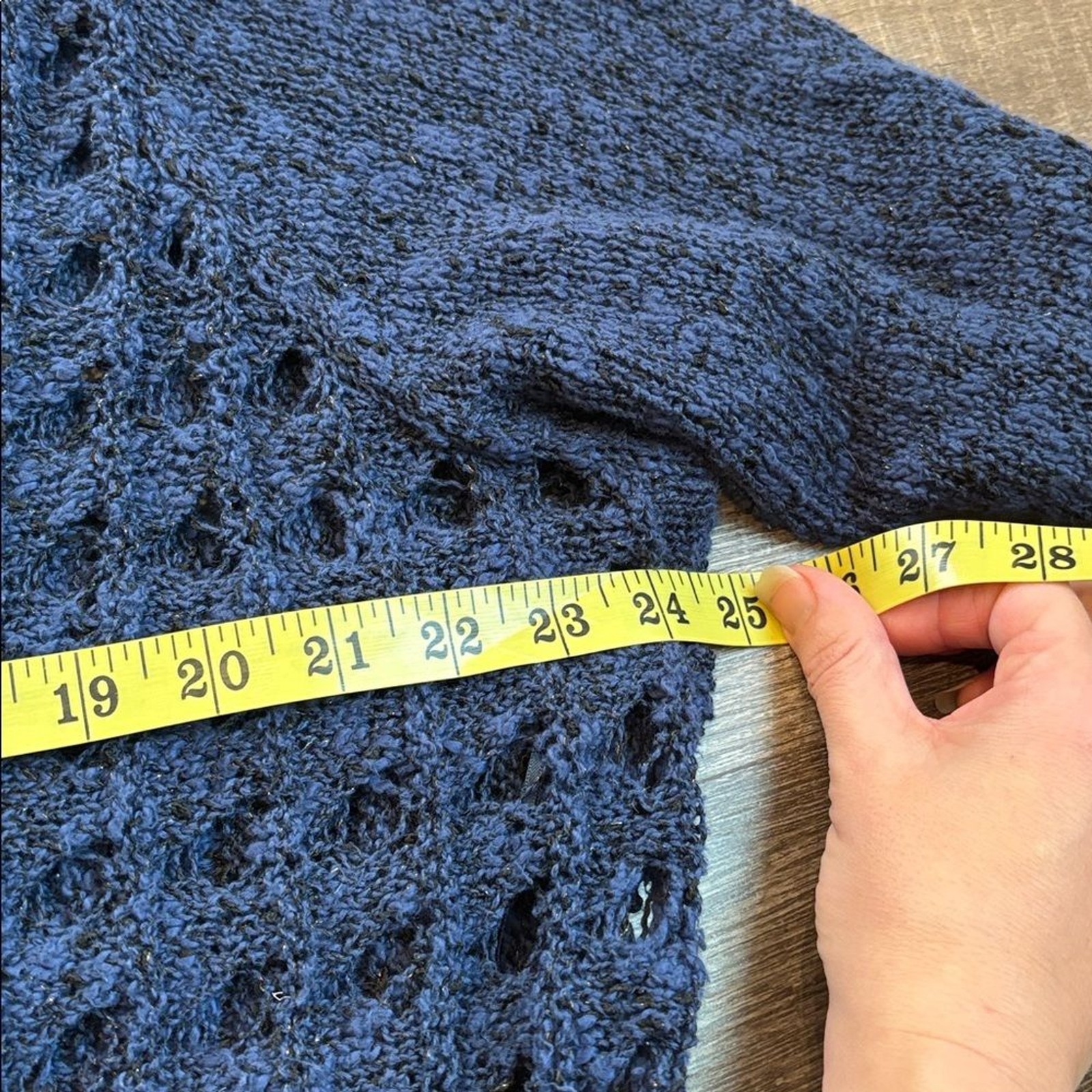 Soft Surroundings Teresa Crochet Cardigan Women’s 2X Deep Blue