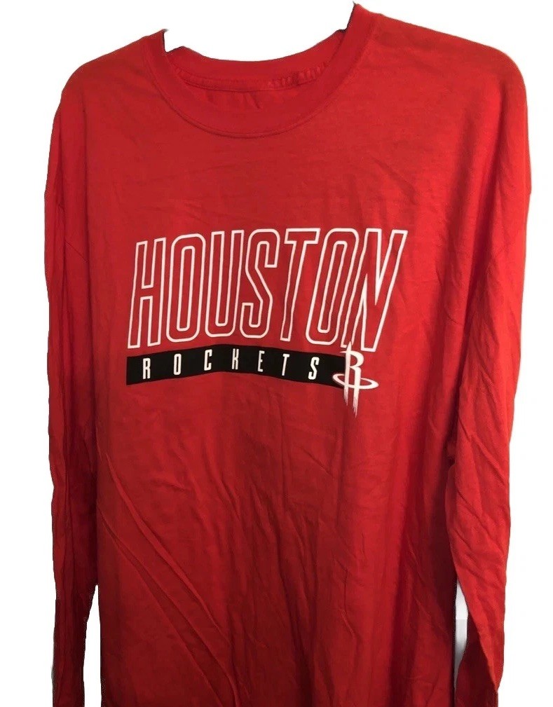 NBA Houston Rockets Red Long Sleeve Shirt. Official NBA Merch. Men’s NWT 2XL
